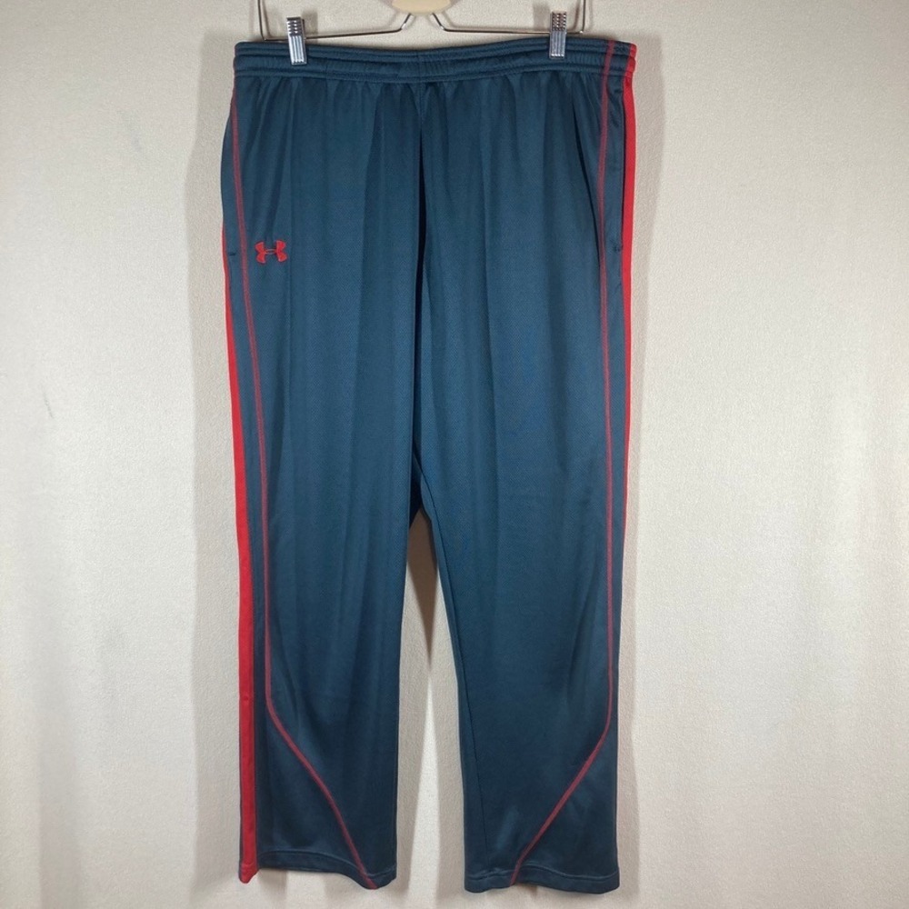 Under Armour Men's Loose Fit‎ Sweatpants Sz XL Grey/Red Workout Track Athleisure